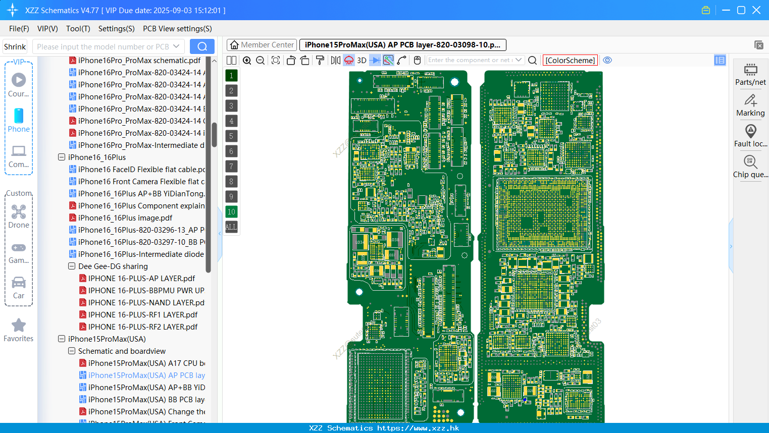 IPhone15ProMax(USA) AP PCB Layer-820-03098-10